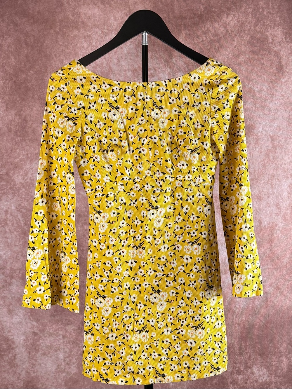 Zara Yellow Floral Mini Dress 🌼